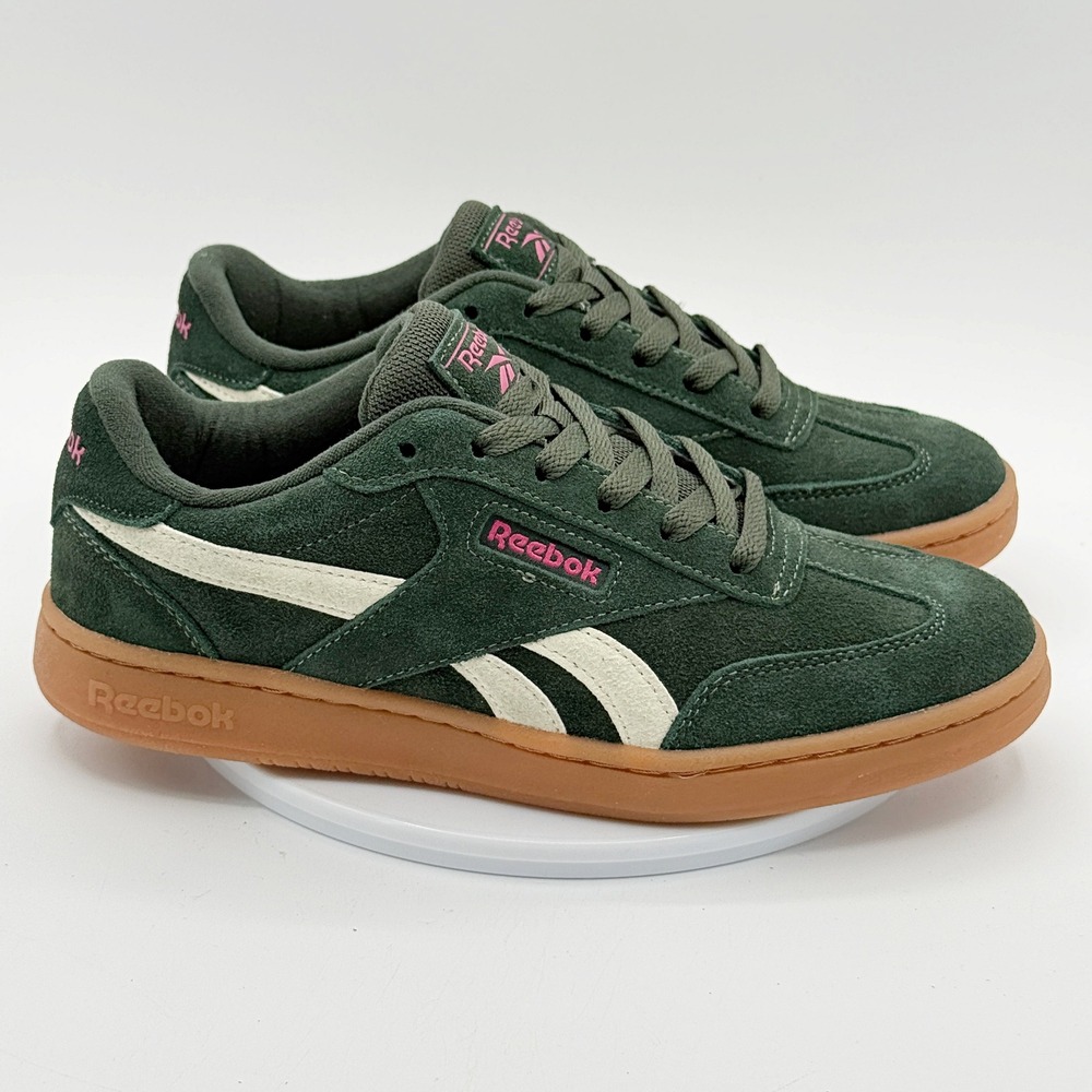Reebok Forte Lounger Sneaker / Size 8 Womens / Dark Green Pink Gum NEW